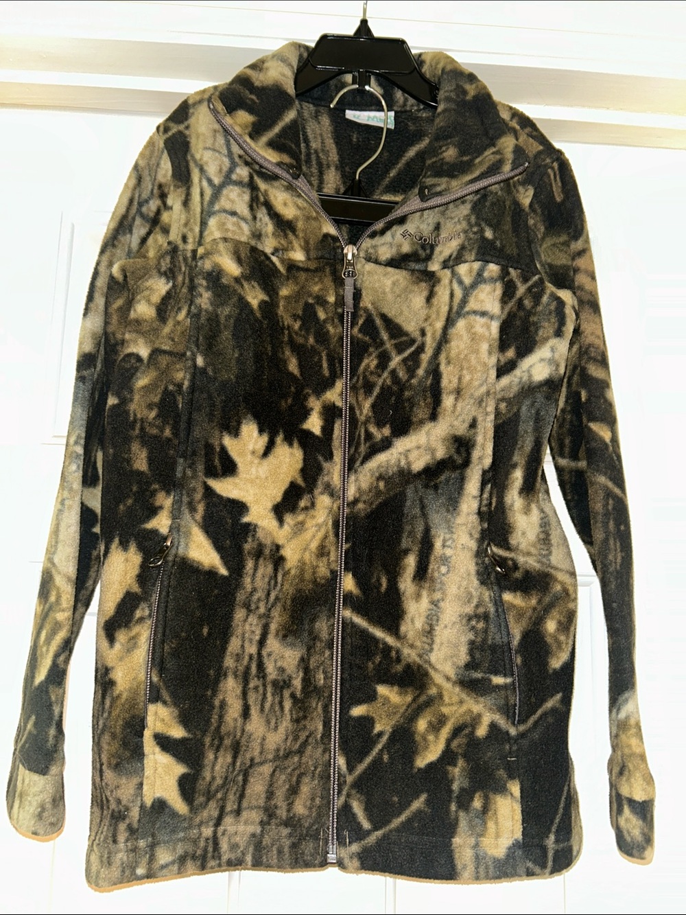 Columbia Kids Utility Fleece Jacket in Tan & Black Camo
